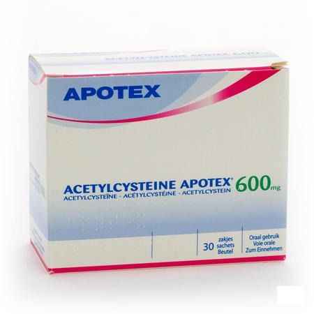 Acetylcysteine Apotex Sachets 30 X 600 mg