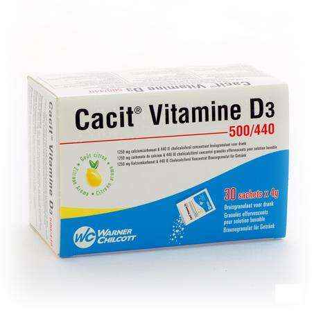 Cacit Vit. D3 500 mg/440IEBruisgranul. Zakje 30 