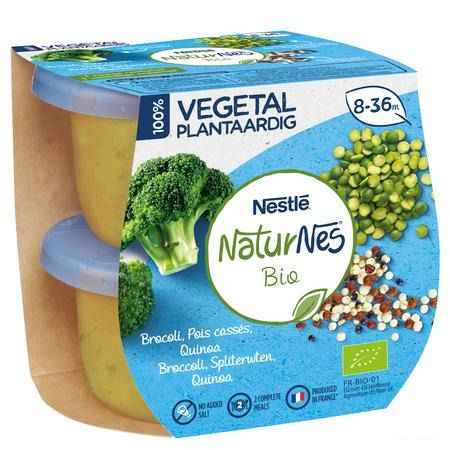Naturnes Plantaardig Broc. Spliterwt.Quinoa 2X190G  -  Nestle