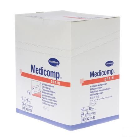 Medicomp Drain Kompres Steriel 10X10Cm 25X2 4215356  -  Hartmann