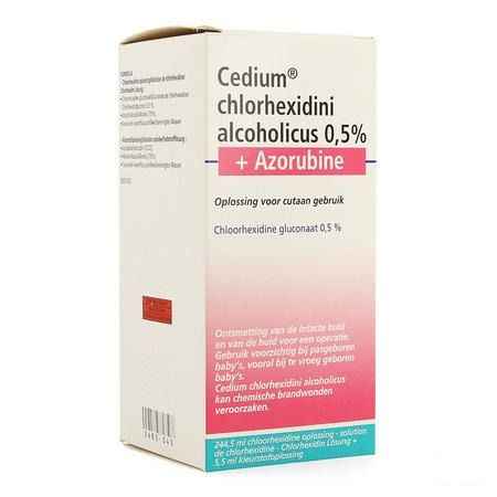 Cedium Chlorhexidini Gluc Alc 0,5% 250 ml + azorubine