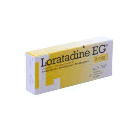 Loratadine EG 10 mg Comprimes 10 X 10 mg  -  EG