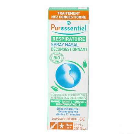 Puressentiel Respiratoire Spray Nasal 15 ml  -  Puressentiel