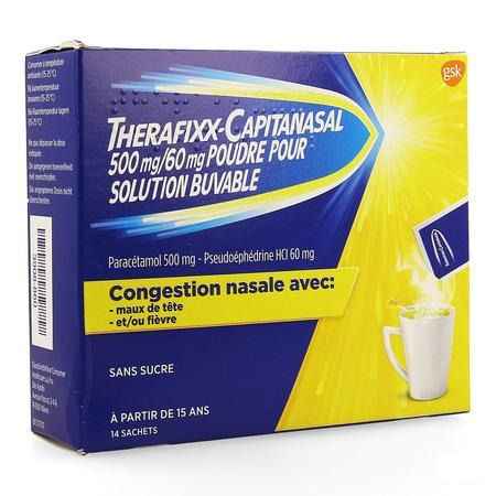 Therafixx-Capitanasal 500/60 mg Sol Buv Sach 14X6G