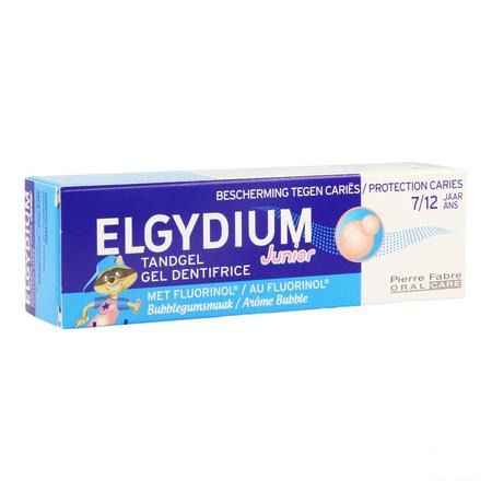 Elgydium Junior Bubble Dentif 7-12a sans paraben 50 ml