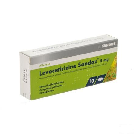 Levocetirizine Sandoz 5 mg Tabletten Enrob. 10 X 5 mg 