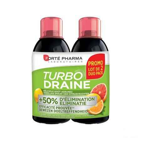 Turbodraine Citrusvruchten 2x500 ml  -  Forte Pharma