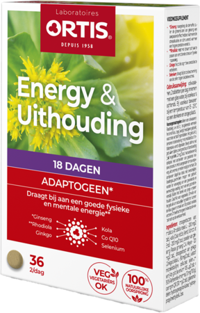 Ortis Energy & endurance Tabletten 2x18  -  Ortis