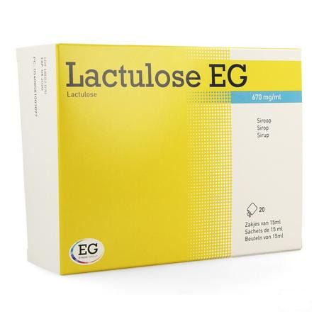 Lactulose EG Zakjes Siroop 20x15 ml670/ml  -  EG