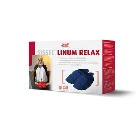 Sissel Linum Relax Warmtepantoffels Lijnzaad Blauw  -  Sissel