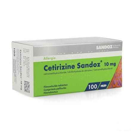 Cetirizine Sandoz Comprimes 100 X 10 mg 