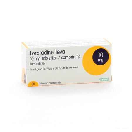 Loratadine Teva 10 mg Comprimes 50 X 10 mg 