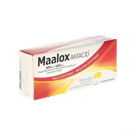 Maalox Antacid Zs Lemon 200/400 mg Kauwtabletten 40 Bl.