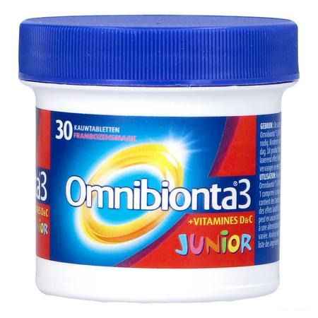 Omnibionta-3 Junior Framboos kauwtabletten 30