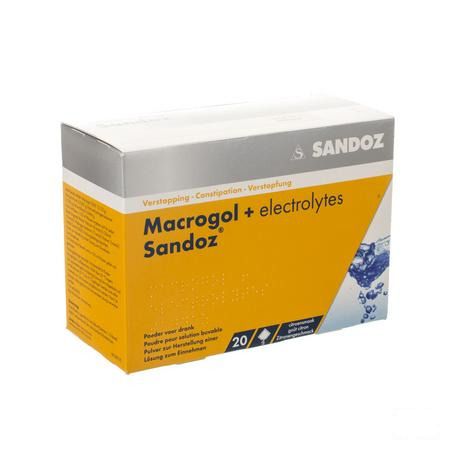 Macrogol + Elektr Sandoz Poeder Ciroensmaak 20x13,7g 