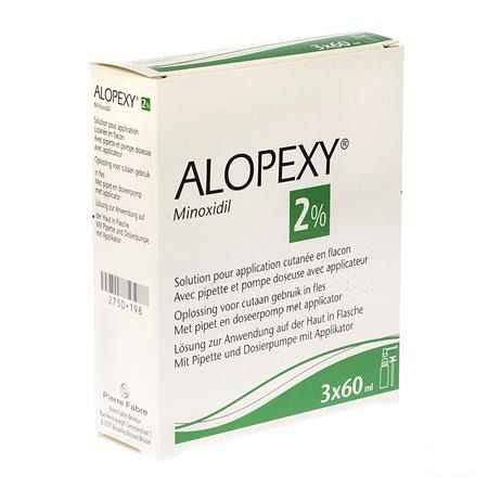 Alopexy 2 % Liquid Flacon Plast et 3x60 ml