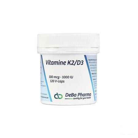 Vitamine K2/D3 100 Mcg/1000 U.I Caps 120  -  Deba Pharma