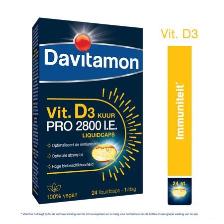 Davitamon Vegan Vit.D3 2800Iu 24 Caps Be  -  Perrigo